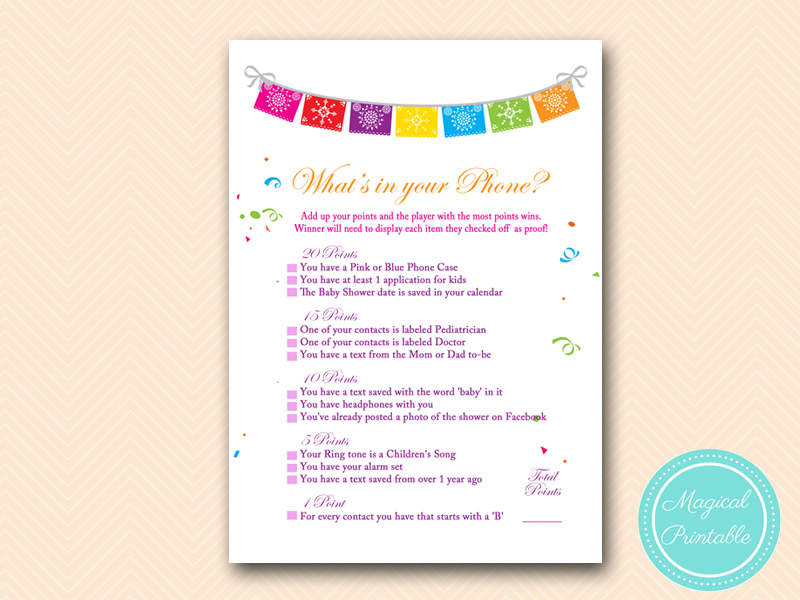 Fiesta Baby Shower Games Package – Printabell • Express