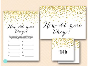 Gold How Old Were They Game – Printabell • Express