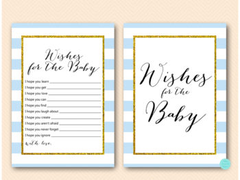 Baby Blue and Gold Baby Shower Games – Printabell • Express