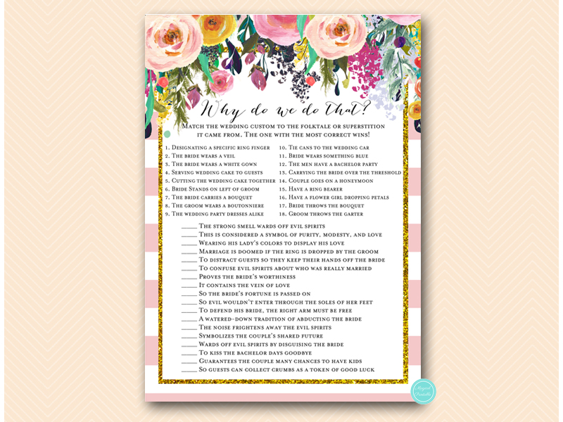 Pink Shabby Chic Bridal Shower Game Bundle – Printabell • Express