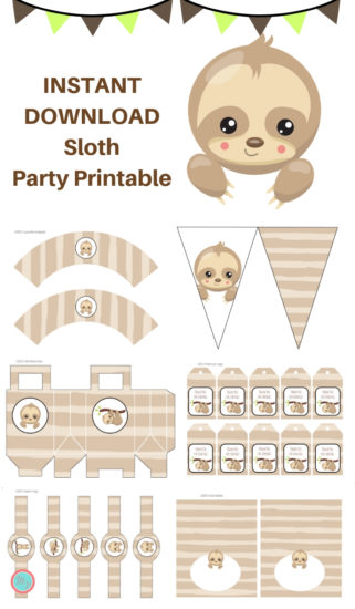 sloth-party-printable-pack