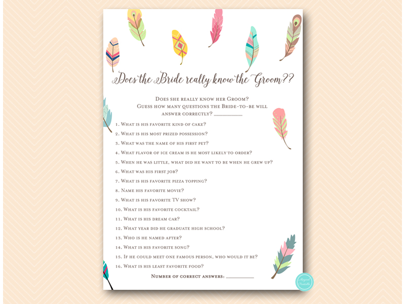 Feathers and Boho Bridal Shower Games – Tribal Bachelorette ...