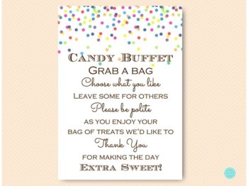 Sprinkle Candy Buffet Sign – Printabell • Express