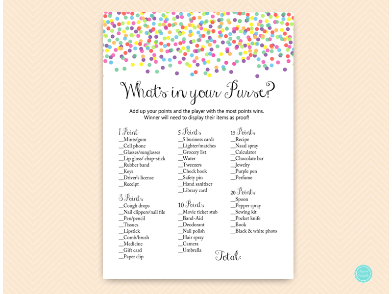 Sprinkled with Love Confetti Bridal Shower Games – Printabell • Express