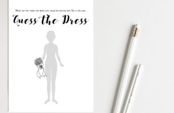 Fun Guess the Dress Bridal Shower Game