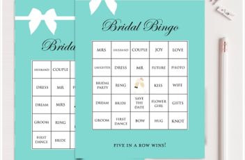 Tiffany Bridal Shower Prefilled Bingo Cards