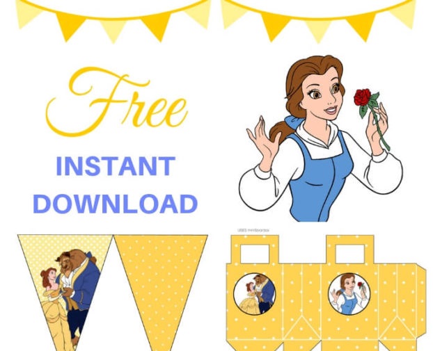 Free Beauty and the Beast Party Printable – Printabell • Express