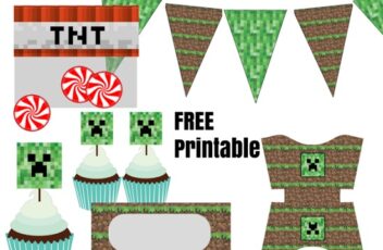 free minecraft party printable