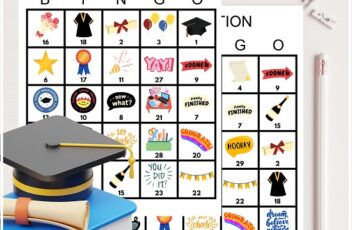 graduation bingo cards