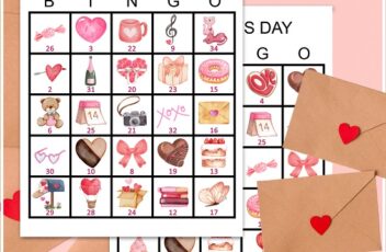 valentine day bingo cards printable