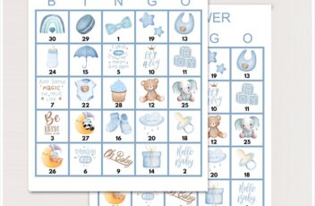 Boy Baby Bingo Cards