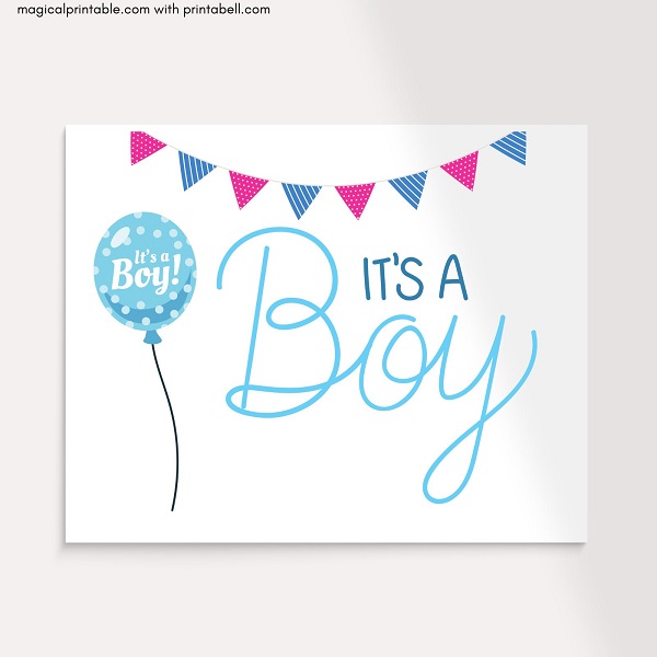 gender reveal bingo cards its a boy