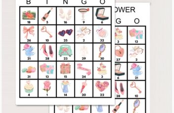 printable bridal shower bingo
