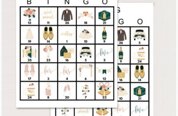 wedding bingo cards