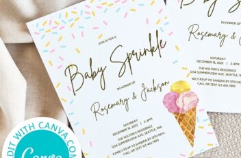 Editable Ice cream Invitation