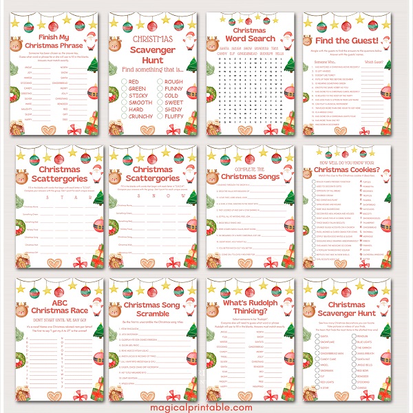 17 Printable Christmas Games Bundle – Printabell • Express