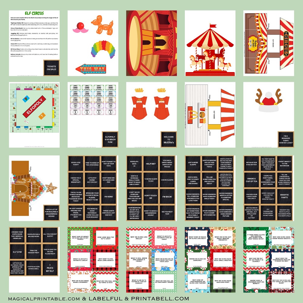 elf on the shelf kit printable