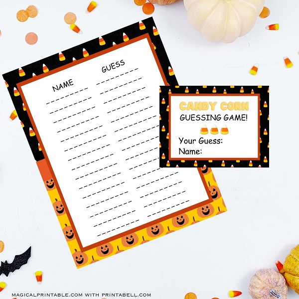 Candy Corn Guessing Game Printabell Express Candy Corn Guessing Game Printabell Express