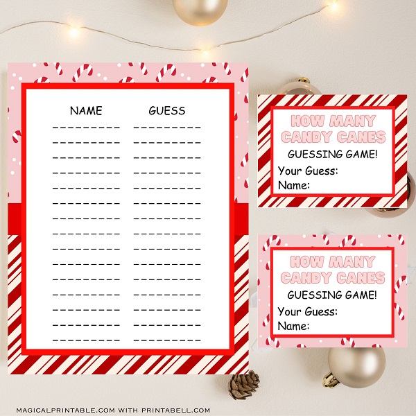 Christmas Candy Guessing Game Printable Printabell Express Christmas Candy Guessing Game Printable Printabell Express
