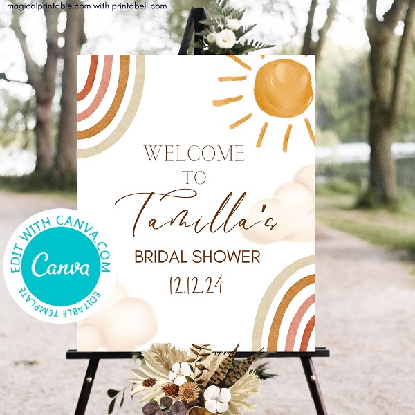 Editable Sunshine Welcome Sign