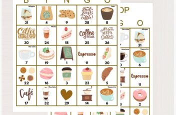 coffee lover bingo cads