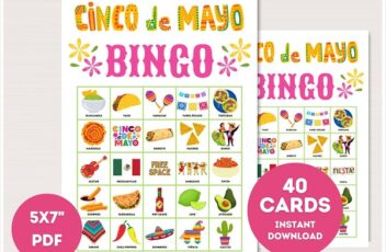 printable cinco de mayo bingo cards with pictures