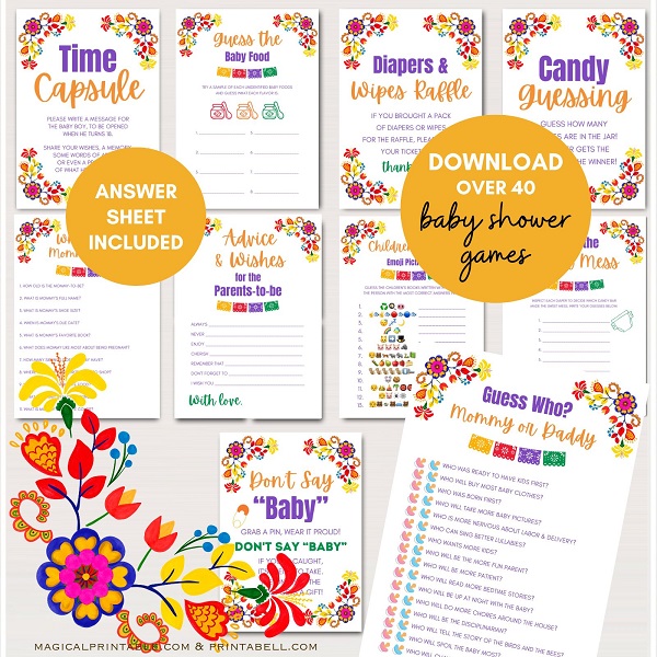 Cinco De Mayo Baby Shower Games - Fiesta