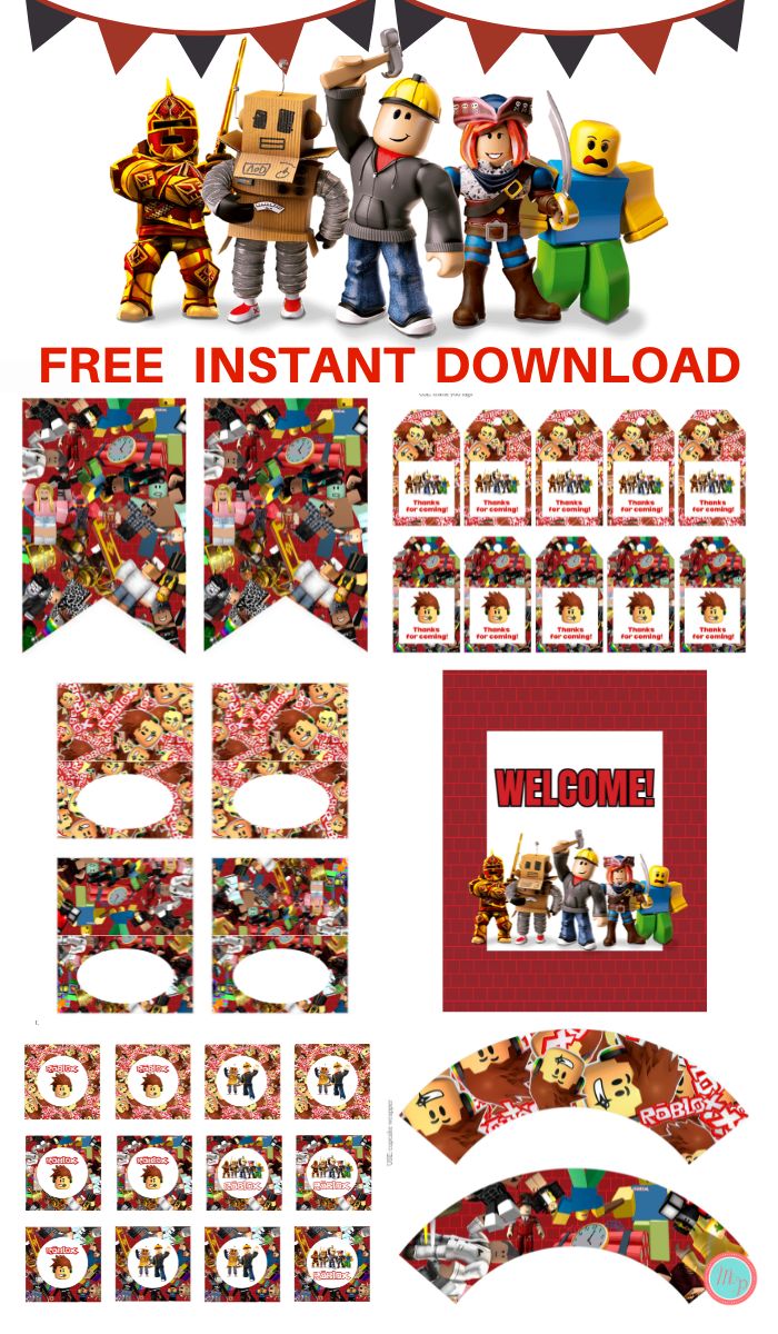 Free Roblox Party Printable