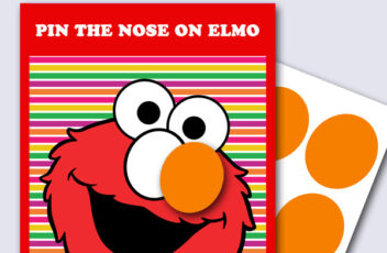 free pin the nose on elmo game printable poster