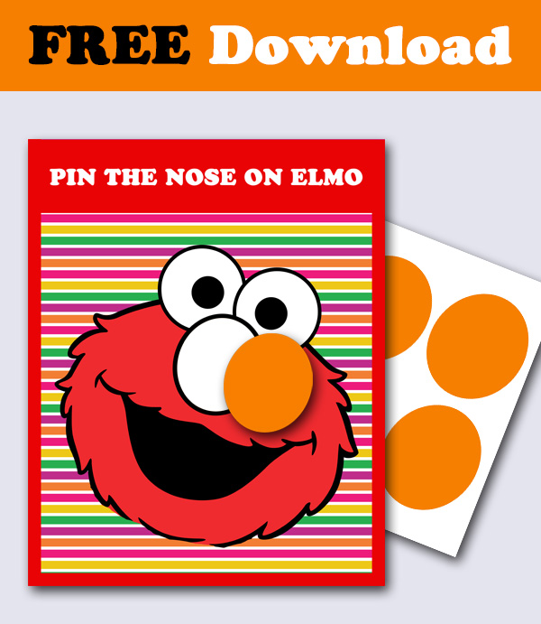 free pin the nose on elmo game printable poster