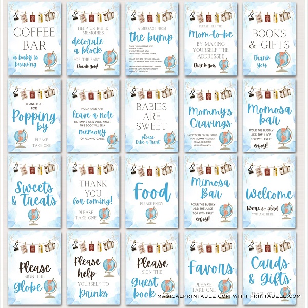 blue Adventure Awaits Baby Shower Games