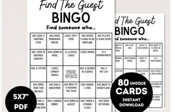 find the guest bingo cards ice breaker unique cards