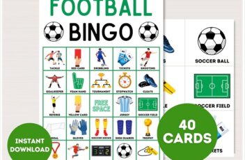 football bingo cards printable