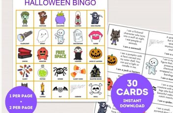 printable halloween bingo cards