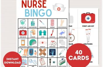 printable nurse bingo cards with pictures