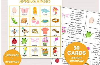 springtime bingo printables