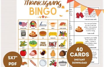 thanksgiving bingo cards with pictures for kids - 3