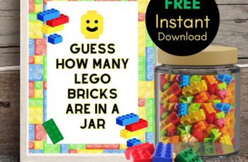 Free Printable How Many Lego are in the Jar Sign