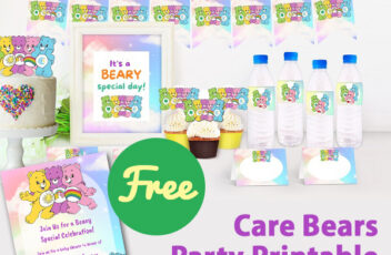 free printable care bears party printable package free invitation