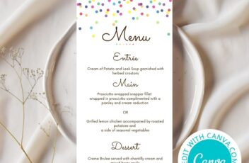 Editable Sprinkle Menu