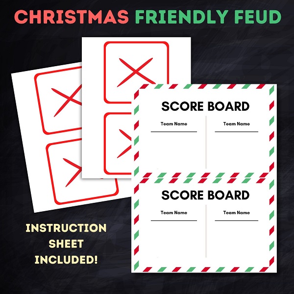 Christmas Friendly Family Feud Game