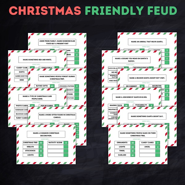 Christmas Friendly Feud Game