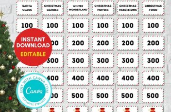 Editable Christmas Jeopardy Game