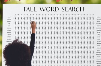 Giant Fall Word Search