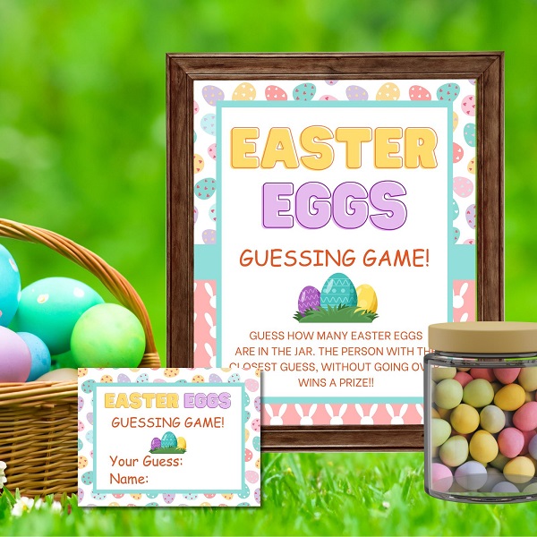 easter eggs guessing game printable