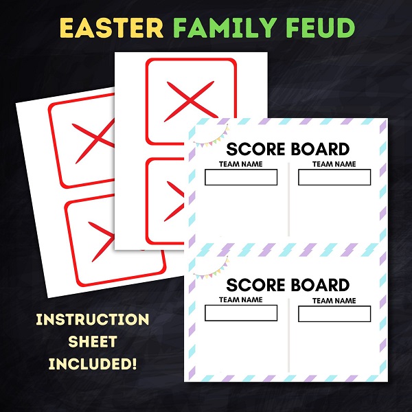 easter family feud printable game