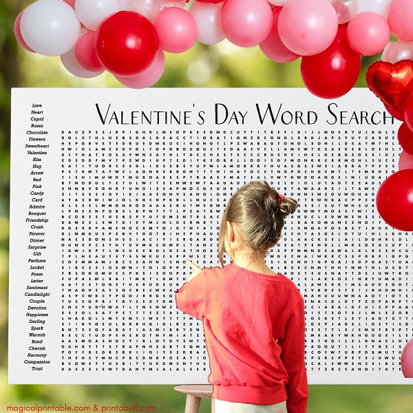 Giant Valentines Day Word Search