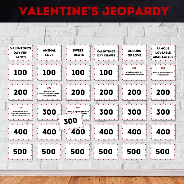 Valentines Day Jeopardy Game