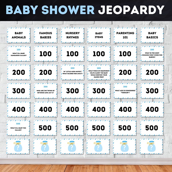 baby shower jeopardy game for baby boy