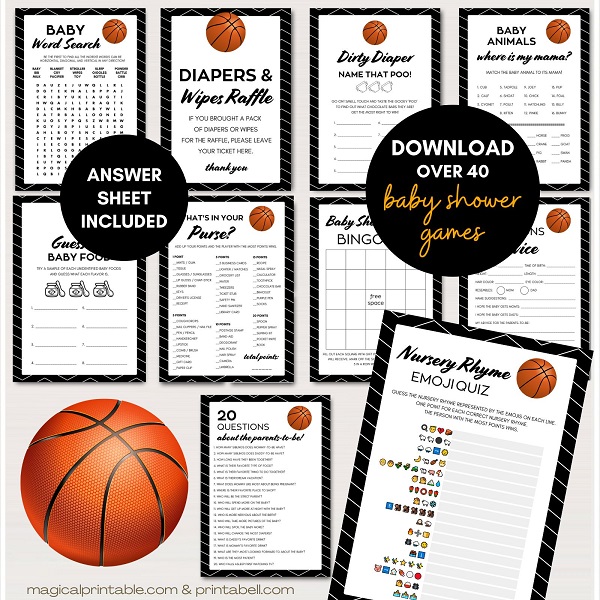 basketball baby shower games